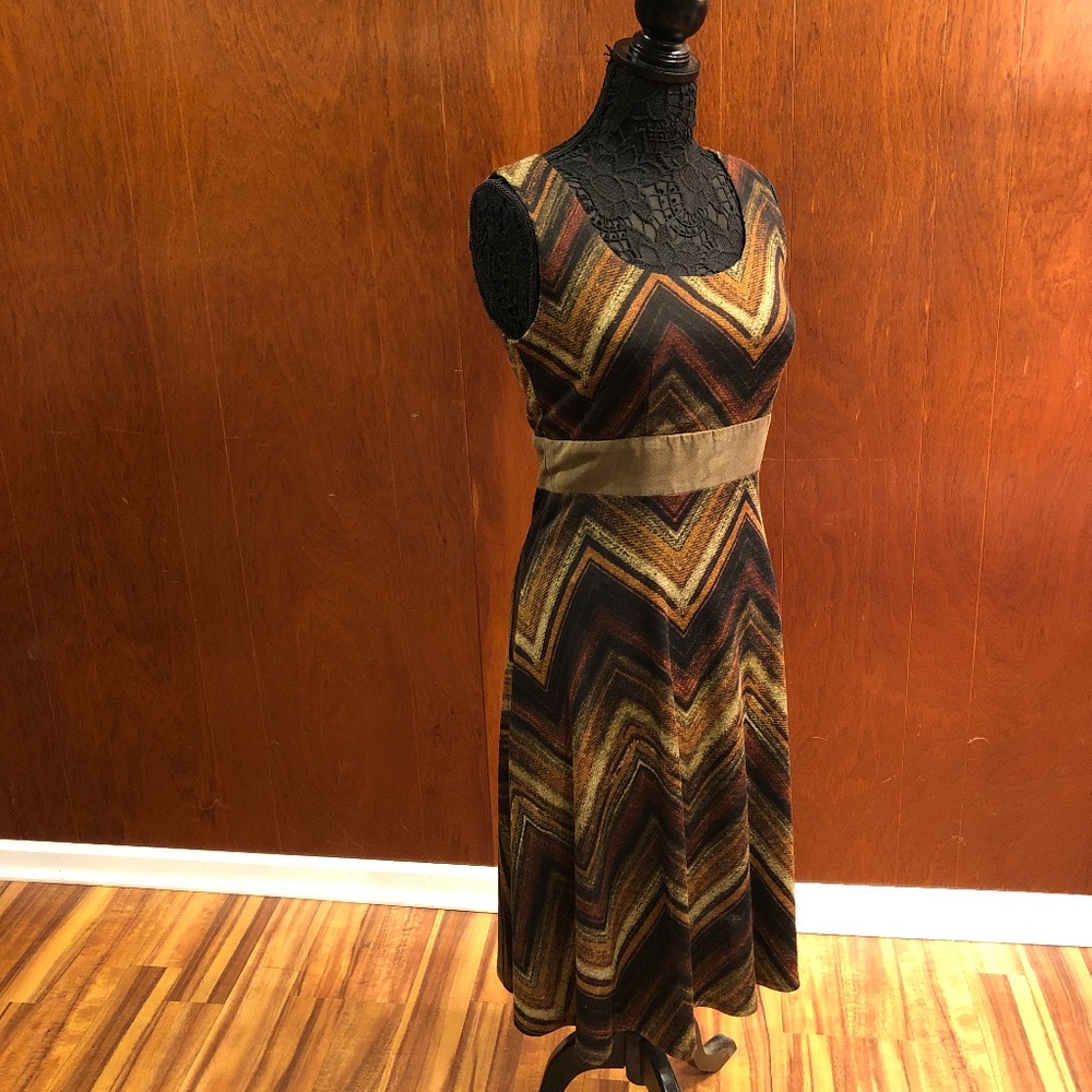 Suede-Trimmed Midi Dress with Jacket - Perceptions